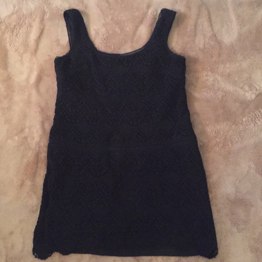 Juicy couture black crochet mini dress size 8
